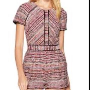 Adelyn Rae Magenta Jaquard Romper